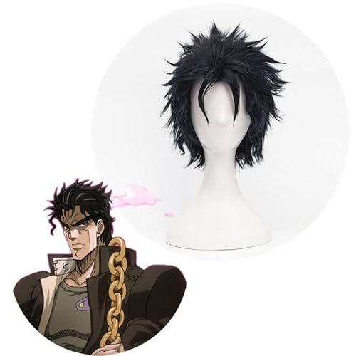 Kujo Jotaro Cosplay Jojo Bizarre Adventure Cosplay Kurze Schwarze Perücke Halloween Partei Rolle Spielen Haar Perücke Kappe Kujo Jotaro Cosplay Jojo Bizarre Adventure Cosplay Kurze Schwarze Perücke Halloween Partei Rolle Spielen Haar Perücke Kappe von Rcrllya