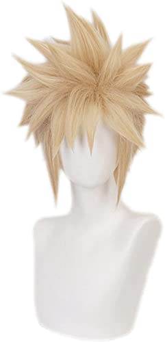 Anime Cloud Strife Kurze Perücke Cosplay Kostüm Wärme Beständig Synthetische Haar Männer Zubehör für Frauen Perücke Kappe von Rcrllya