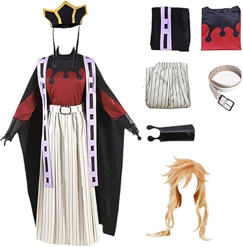 Rcrllya Anime Demon Slayer Douma Outfit Kimono Umhang Cosplay Perücke Kostüm Anzug Uniformen Erwachsene Party Geschenk (S,Douma Perücke) von Rcrllya