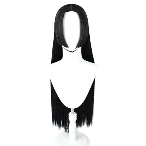 Rcrllya Anime One Piece Boa Hancock Cosplay Perücke lang gerade schwarzes Haar für Halloween Kostüm Party Rollenspiel von Rcrllya