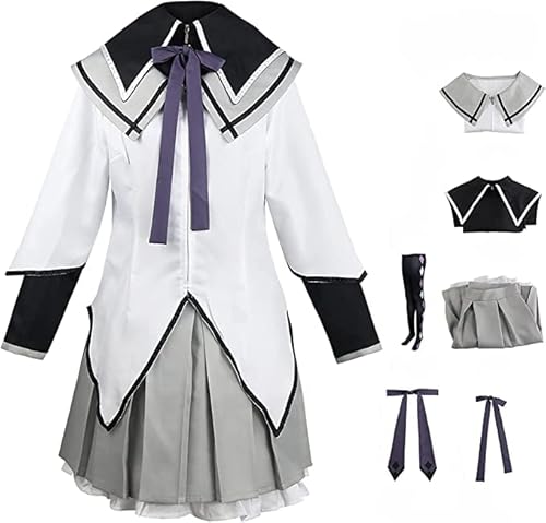 Rcrllya Anime Puella Magi Madoka Magica Akemi Homura Cosplay Kostüm Maid Liebes Kleid Lolita Halloween Uniform Anzug (Akemi Homura,L) von Rcrllya