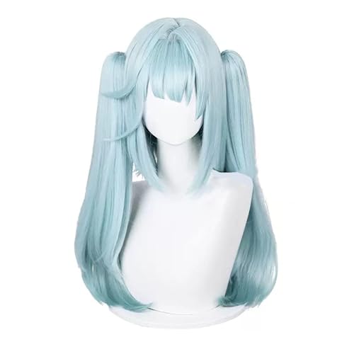 Rcrllya Genshin Impact Faruzan Cosplay Perücke Faruzan 50cm Lange Straigt Pferdeschwänzen Wärme Beständig Haar Frauen Rolle Spielen Perücken von Rcrllya