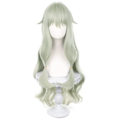 Rcrllya Kusanagi Nene Cosplay Perücke Anime Projekt Sekai Bunte BÜHNE! Cosplay 90cm Lange Grüne Lockige Hitze Beständig Haar Frau Perücken von Rcrllya