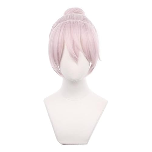 Rcrllya Senju Kawaragi Cosplay Perücke Anime Tokyo Revengers Senju Kawaragi Akashi Rosa Gefälschte Haar mit Brötchen Hitze Beständig Haar Halloween Wi von Rcrllya