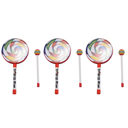 Rdjumpdjo 3X Kids Percussion Lollipop Drum, 6 von Rdjumpdjo