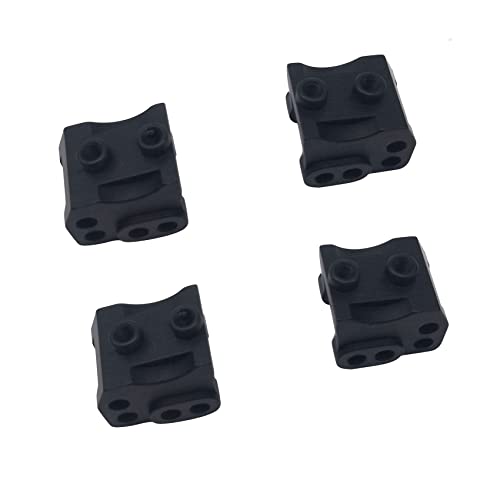 Rdjumpdjo 4 StüCke CNC Aluminium Vorne Hinten Unten StoßDäMpfer Link Mount für RC 1/10 Rock Car Axial SCX10-II 90046 90047 AR44 Achse, Schwarz von Rdjumpdjo