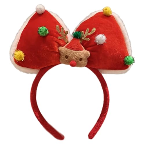 Rdxanc Weihnachten Rentier Geweih Stirnband Cartoon Kopfschmuck Party Dekoration für festliches Cosplay Kostüm Haarschmuck von Rdxanc