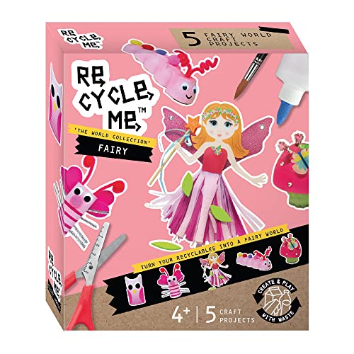 Re-Cycle-Me 3503306, Recycling Bastelset Feen, DIY-Kit für Kinder ab 4 Jahren, Kreativ-Set zum Basteln mit Haushaltsmaterialien von Re Cycle Me