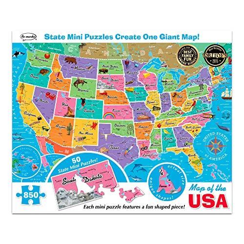 Re-marks Map of The USA 850 Piece Puzzle with Mini Poster by Re-Marks Re-marks Map of The USA 850 Piece Puzzle with Mini Poster by Re-Marks von Re-Marks