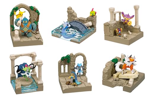 Re-Ment - Figurine Pokemon - Diorama Collection Old Castle Ruins Boite De 6pcs - 4521121208039 von Re-Ment