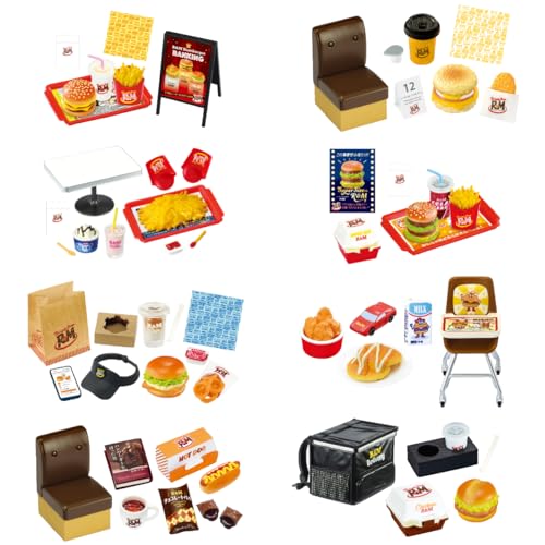 Reement Pe Sample Burger Shop R & M 1 Box, ca. H 4,5 x B 2,8 x T 5,1 cm (115 x 70 x 50 mm), aus PVC und ABS von Re-Ment