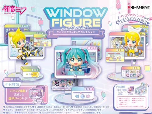 Rement Hatsune Miku Serie FENSTERFIGURE Collection ca. H 4,5 x B 2,8 x T 6,1 cm (115 x 70 x 60 mm), PVC von Re-Ment