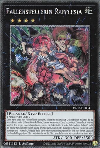 YuGiOh Fallenstellerin Rafflesia (V.4) RA02-DE034 Platinum Secret Rare Deutsch Deutsch Boosterfrisch 1. Auflage von ReCollectibles