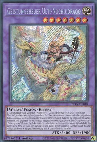 YuGiOh Geistungeheuer Ulti-Nochiudrago BLTR-DE018 Secret Rare Deutsch Deutsch Boosterfrisch 1. Auflage von ReCollectibles