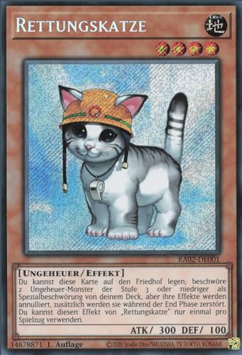 YuGiOh Rettungskatze (V.5) RA02-DE001 Secret Rare Deutsch Deutsch Boosterfrisch 1. Auflage von ReCollectibles