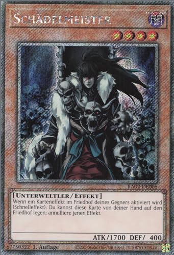 YuGiOh Schädelmeister (V.4) RA02-DE005 Platinum Secret Rare Deutsch Deutsch Boosterfrisch 1. Auflage von ReCollectibles