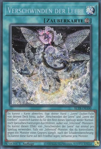 YuGiOh Verschwinden der Leere BLTR-DE100 Secret Rare Deutsch Deutsch Boosterfrisch 1. Auflage von ReCollectibles