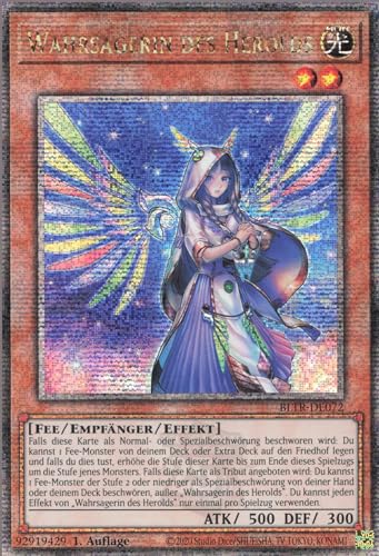 YuGiOh Wahrsagerin des Herolds (V.2) BLTR-DE072 Quarter Century Secret Rare Deutsch Deutsch Boosterfrisch 1. Auflage ReCollectibles von ReCollectibles