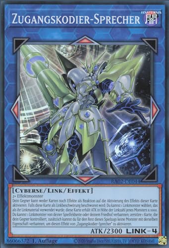 YuGiOh Zugangskodier-Sprecher (V.1) RA02-DE044 Super Rare Deutsch Deutsch Boosterfrisch 1. Auflage von ReCollectibles