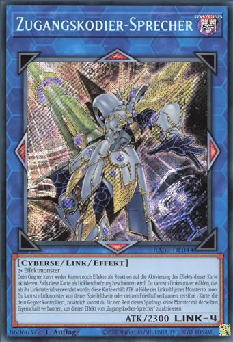 YuGiOh Zugangskodier-Sprecher (V.3) RA02-DE044 Secret Rare Deutsch Deutsch Boosterfrisch 1. Auflage von ReCollectibles