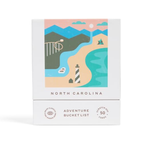 North Carolina Adventure Bucket List: 50 Rubbelkarten für Outdoor-Aktivitäten, Touristenattraktionen und Roadtrips – perfektes Reisegeschenk und Leitfaden für Erkundungen von Reach International Outfitters