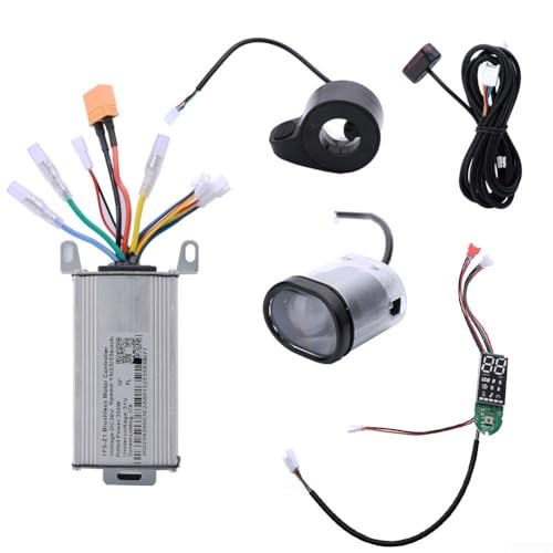 Elektroroller-Controller-Set, 500 W, 36 V, 17 A, Controller, Armaturenbrett, Beschleunigungsanzug, Controller-Board, Motherboard für 25,4 cm (10 Zoll) Elektroroller von ReachMall