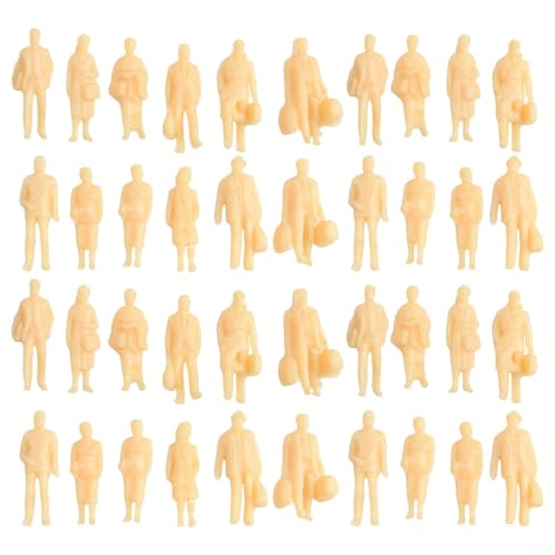 H0 Modellfiguren-Set 60 unlackierte Charaktere in gemischten Designs zur Aufwertung von ReachMall