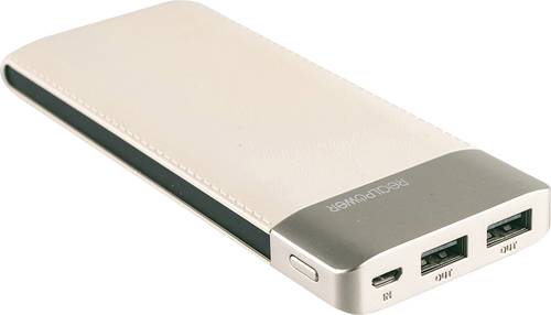 RealPower PB-8000 Powerbank 8000 mAh LiPo Champagner von RealPower