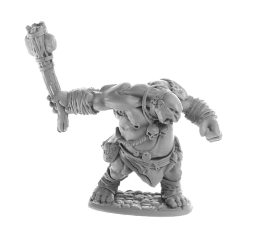 Reaper 1 x Ogre Clubber Miniatur Bones USA Dungeon Dwellers – Tabletop Figur Role Playing Game Rollenspiele – 7062 von Reaper Miniatures