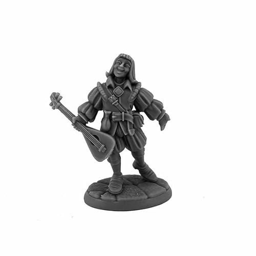 Reaper Miniatures Männliche Bard-Miniatur-Figur, 25 mm, heldenhafte Skala Reaper Bones USA von Reaper Miniatures