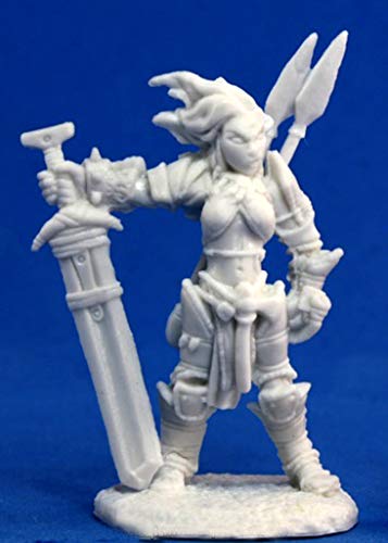 Pechetruite 1 x Pathfinder Amiri Iconic Barbarian - Reaper Bones Miniature zum Rollenspiel Kriegsspiel - 89005 von Reaper