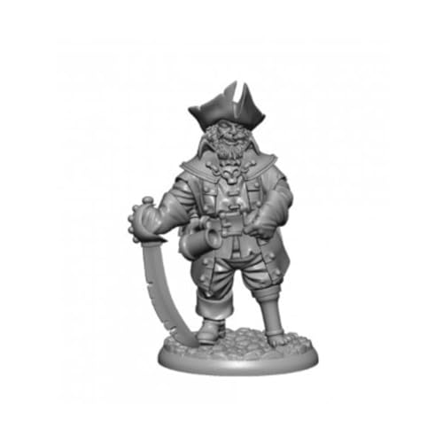 REAPER Ghost Pirate Captain Miniatur, 25 mm, heldenhafte Skala, Knochen, schwarze Miniaturen von REAPER