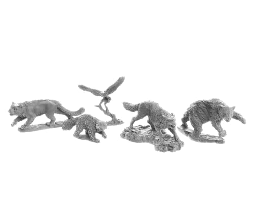 Reaper Miniatures 5 x Animal Companions (77216) Bones USA Dungeon Dwellers – Tabletop Figur Role Playing Game Rollenspiele – 7040 von Reaper Miniatures