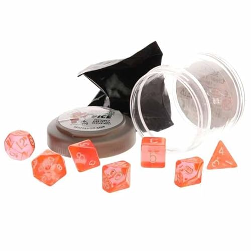 Reaper Miniatures REM19018 Pizza Dungeon Lucky Dice Clear Orange von Reaper