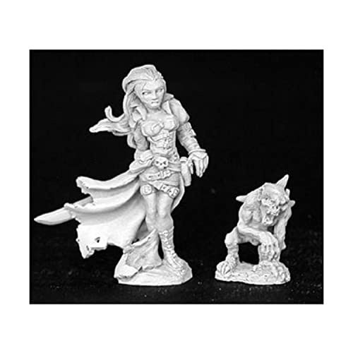 Reaper Reaper Miniatures Terezinya and Familiar #02826 Dark Heaven Unlackiertes Metall von Reaper