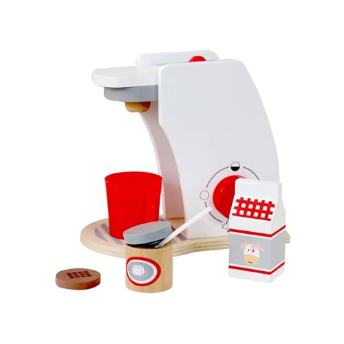 Rebecca Mobili Kaffeemaschine für Kinder, Set Kaffeemaschine aus Holz mit Zubehör, Montessorianisches Spielzeug, pädagogisches Spielzeug, für Kinder von 3 4 5 Jahren, Geschenkidee für Kinder - Art. von Rebecca Mobili