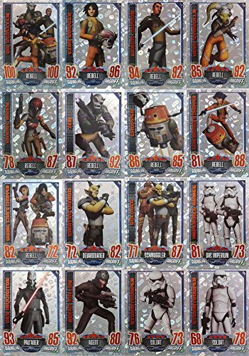 Topps Rebel Attax Serie 1 - alle 16 Star Wars Holo-Foil Karten als Set - Deutsche Ausgabe von Rebel Attax