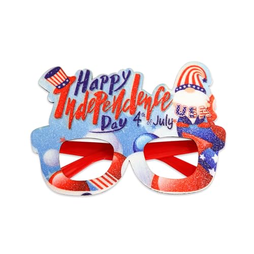 Amerikanische Unabhängigkeitstag-Brille, Brillen, Party, Feiern mit und Festlichkeiten, US-Buchstaben-Dekorationen von Rebellious
