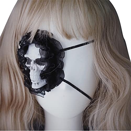 Gothic Eyepatch Halloween Cosplay Eyepatch Single Eye Mask Punk Skull Eye Mask Pirate Eye-Patch Lace Trim Eyepatch Pirate Eye-Patch Gothic Lace Trim Eye Mask Punk Skull Eye Mask Pirate Accessory von Rebellious