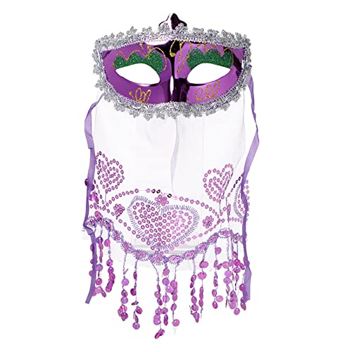 Rebellious Frauen-Maske, geheimnisvolle Halbgesichtsmaske mit Schleier, Spitzenmaske, Mädchen, Party-Maske für Karneval, Halloween, Clubs, Mädchen, Spitzenmaske mit Schleier, Halbgesichtsmaske, von Rebellious