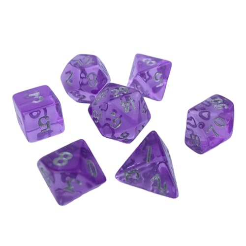 Rebellious Kleines Mehrseitiges Acryl Würfel Set Tragbare Polyeder Würfel Winzige Rollenspiel Tischspiel Würfel Für Männer Und Frauen von Rebellious