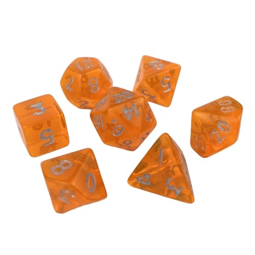 Rebellious Kleines Mehrseitiges Acryl Würfel Set Tragbare Polyeder Würfel Winzige Rollenspiel Tischspiel Würfel Für Männer Und Frauen von Rebellious