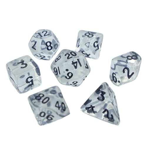 Rebellious Kleines Mehrseitiges Acryl Würfel Set Tragbare Polyeder Würfel Winzige Rollenspiel Tischspiel Würfel Für Männer Und Frauen von Rebellious