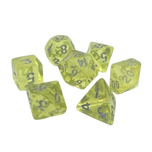 Rebellious Kleines Mehrseitiges Acryl Würfel Set Tragbare Polyeder Würfel Winzige Rollenspiel Tischspiel Würfel Für Männer Und Frauen von Rebellious