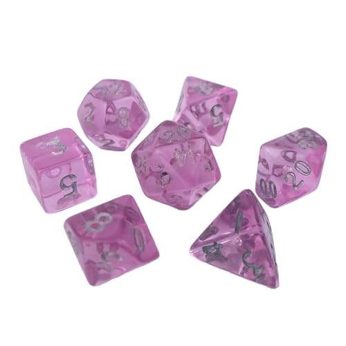 Rebellious Kleines Mehrseitiges Acryl Würfel Set Tragbare Polyeder Würfel Winzige Rollenspiel Tischspiel Würfel Für Männer Und Frauen von Rebellious