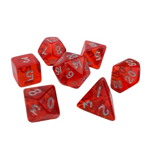 Rebellious Kleines Mehrseitiges Acryl Würfel Set Tragbare Polyeder Würfel Winzige Rollenspiel Tischspiel Würfel Für Männer Und Frauen von Rebellious