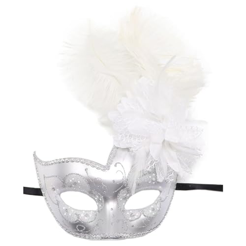 Rebellious Maskerade Augenmaske Feder Maskerade Deecorations für Frauen Halloween Maskerade Partys Karneval von Rebellious
