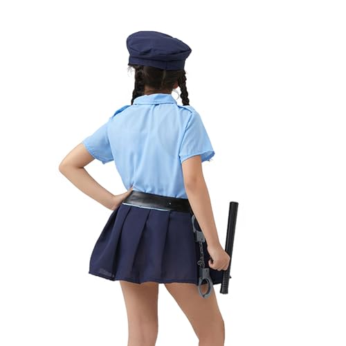 Rebellious Offizier Kostüm Polizist Kostüm Kleid Fliege Gürtel Halloween Dress Up Zubehör von Rebellious