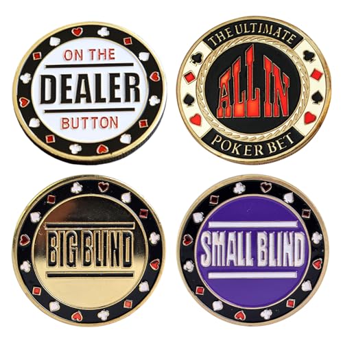 Rebellious Professionelle Spielhändler Button Pokerkarten Guard Protector Metal Coin Chip Taste Für Unterhaltung von Rebellious