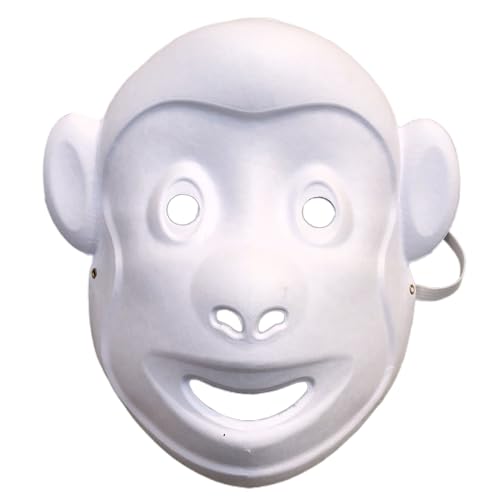 Rebellious Weiße Bastelmaske Papier Cosplays Maske Weiße Maske Blank Lackierbare Maske Blank Kostüm Maske Vollgesichtsmaske Lackierbare Papiermaske Unlackiert von Rebellious